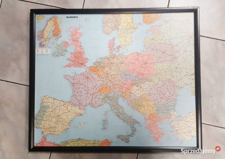 DUŻA MAPA EUROPY Nowy Sącz sprzedam