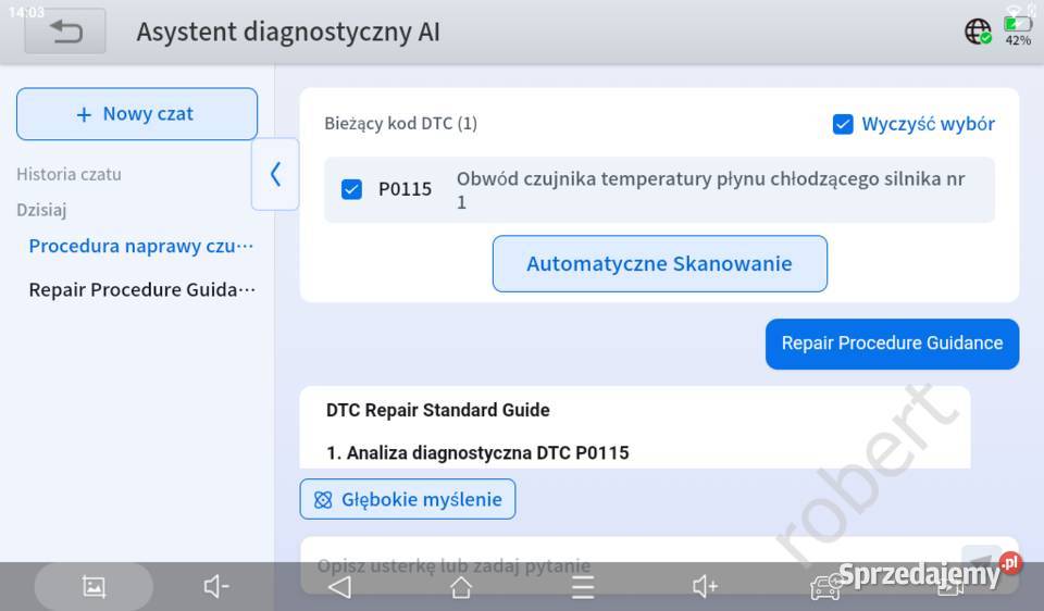 Zestaw do diagnostyki osobowych dostawczych