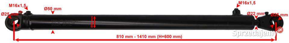 Polski SIŁOWNIK HYDRAULICZNY Cylinder 40x22 Skok Solec Kujawski