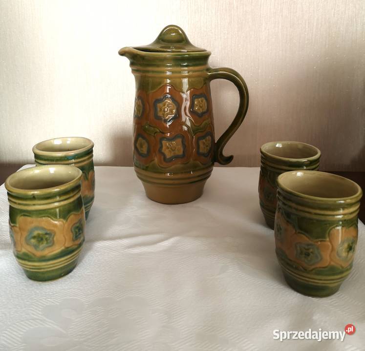 Sprzedam ceramiczny dzbanek z pokrywą łódzkie