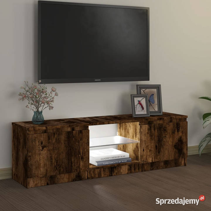 Szafka pod TV z LED przydymiony dąb 120x30x355 Warszawa sprzedam