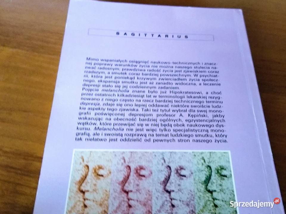Melancholia Antoni Kępiński Sagittarius 1993 materiały dla nauczyciela Gdańsk