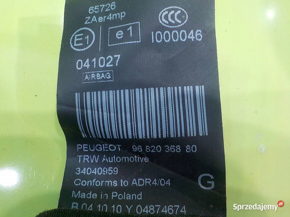 3008 I 16 HDI 10r 5D pas bezpieczenstwa lewy Motoryzacja Suków sprzedam