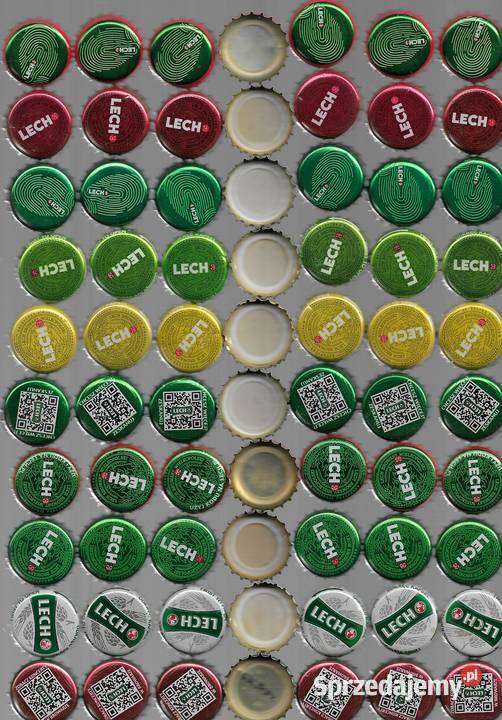 Kapsle używane z piw marki LECH 2 lubelskie Puławy