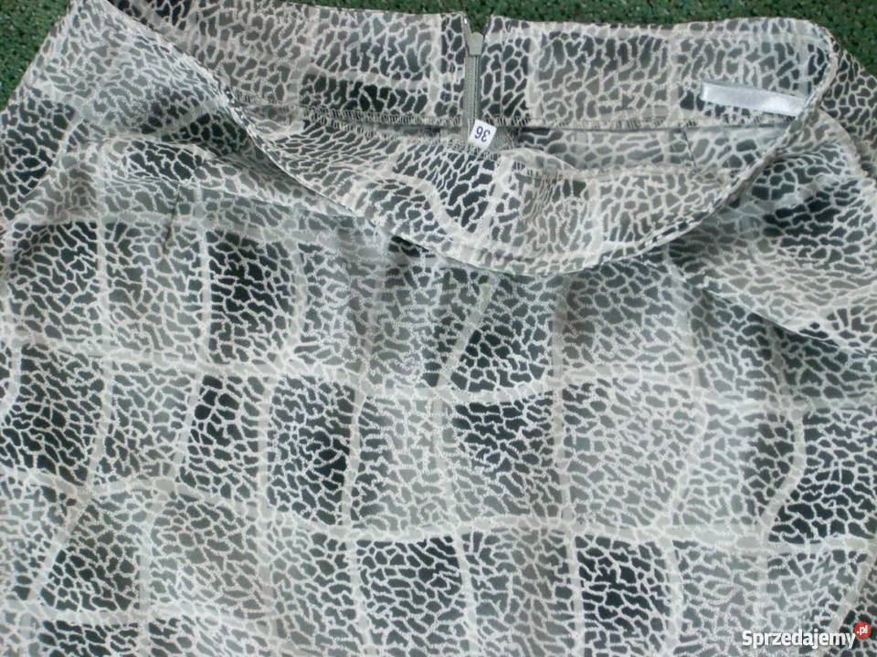 Szara lekka Spódnica Długa Rozcięcia 34 36 Rozmiar 34(XS) małopolskie