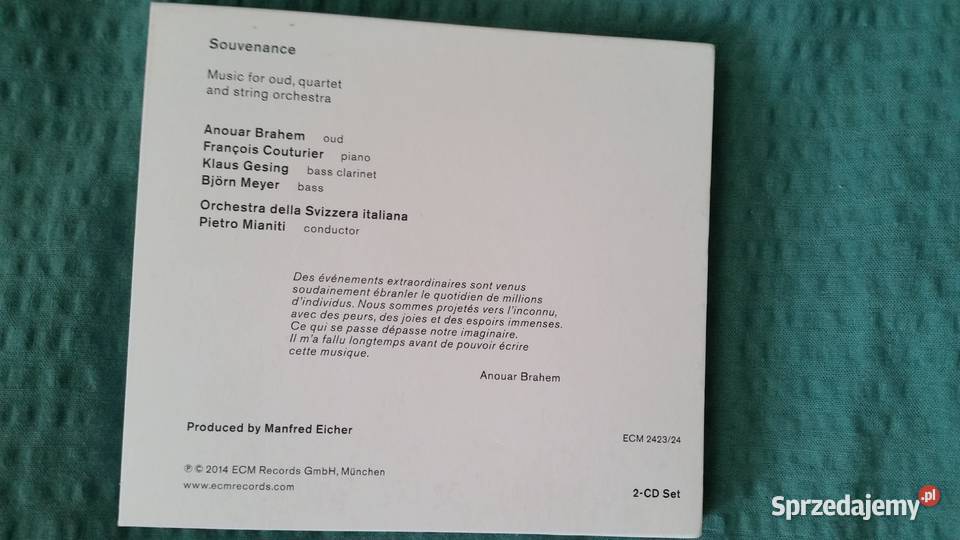 ANOUAR BRAHEM Souvenance 2014 ECM Records CD Puławy