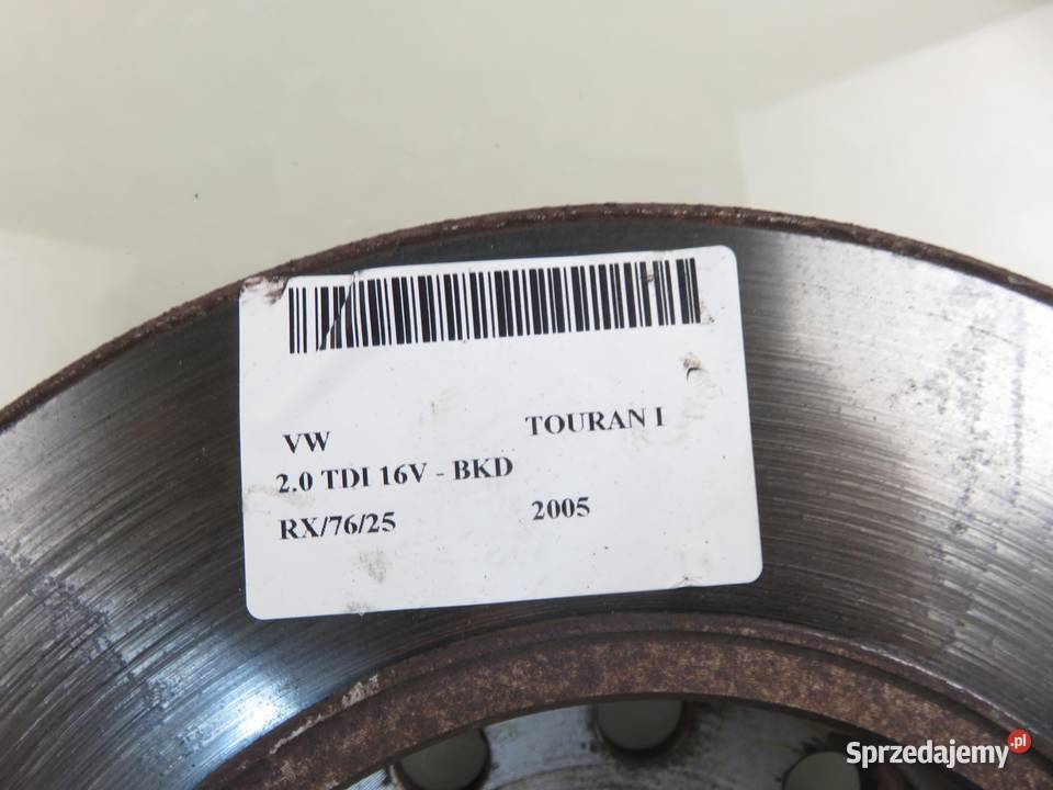 TARCZE HAMULCOWE TYŁ VW TOURAN I 20 TDI
