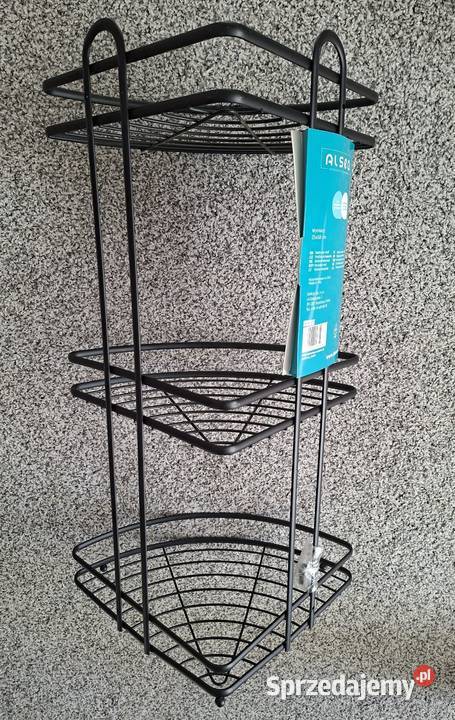 Półka łazienkowa narożna 58x25 czarny
