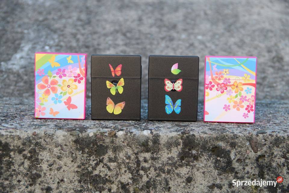 Etui na Papierosy Damskie z Motylami Ochronne na Ostrowy nad Okszą