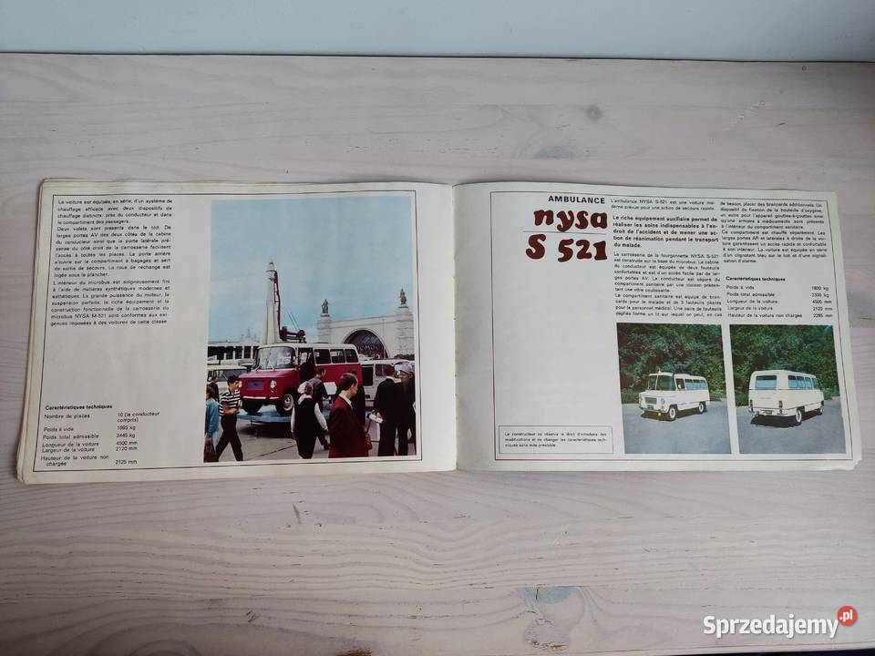 Prospekt broszura samochodowa Nysa 521 z 1969 opolskie Głuchołazy