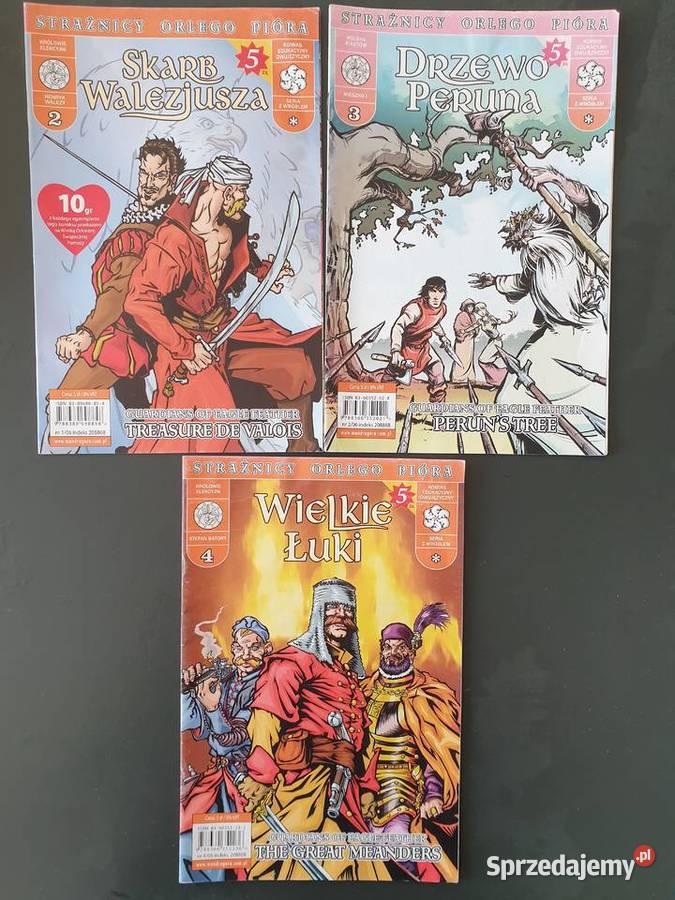 Strażnicy Orlego Pióra zestaw 3 komiksów Polskie Gdynia
