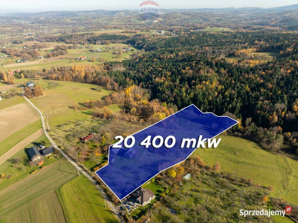 Siedlisko na sprzedaż gmina Jodłownik 4500zł/m2 małopolskie Krasne-Lasocice