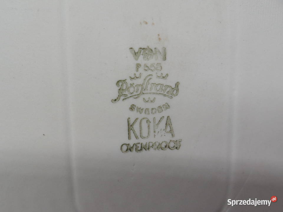 Szwedzki Półmisek Żaroodporny Rrstrand Koka Bla Porcelana i szkło wielkopolskie Raszków