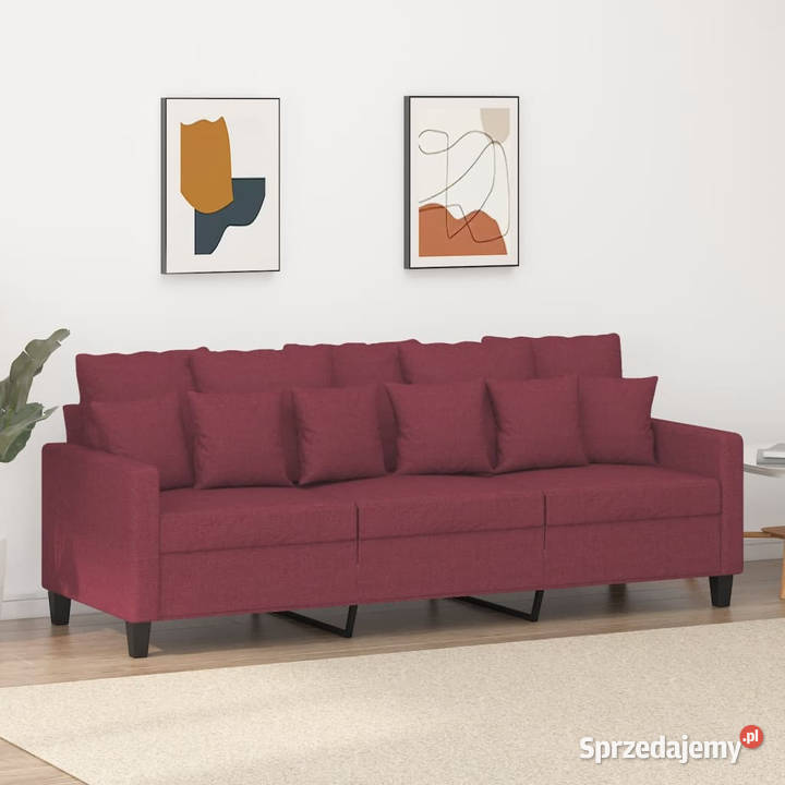 Sofa 3osobowa winna czerwień 180 cmtapicerowana Sofy i kanapy Warszawa