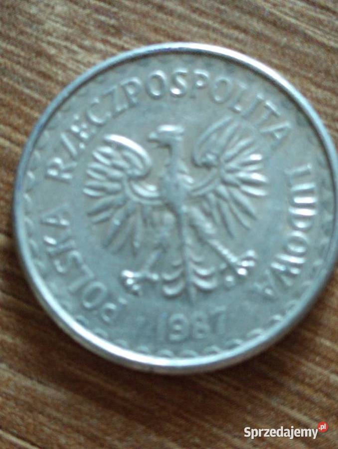 Sprzedam 1 zl 1987 r zamazana data nierowne Chełm