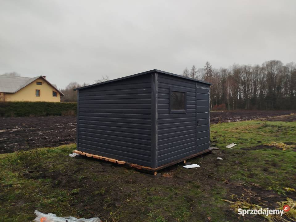 Mały Garaż Blaszany Schowek na Narzędzia Wiatka Augustów