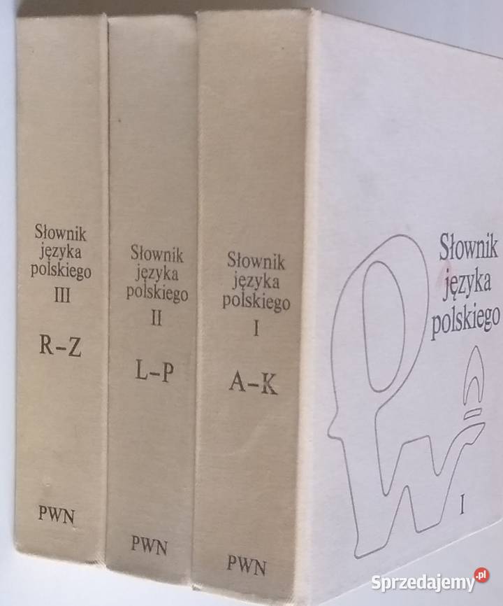 Słownik języka polskiego PWN tom I II III Gdańsk
