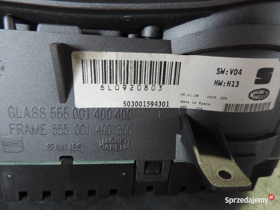 LICZNIK ZEGARY SEAT IBIZA III 14 16V 6L0920823 osobowe Nowy Sącz