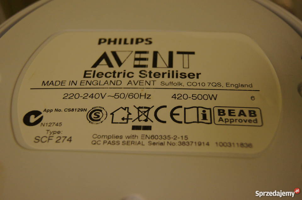 Philips AVENT elektryczny sterylizator parowy podkarpackie Stalowa Wola