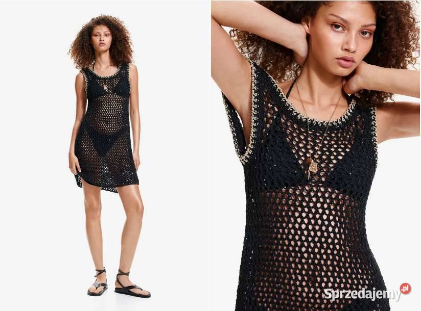 sukienka o wyglądzie szydełkowej robótki hm xs Rozmiar 34(XS)