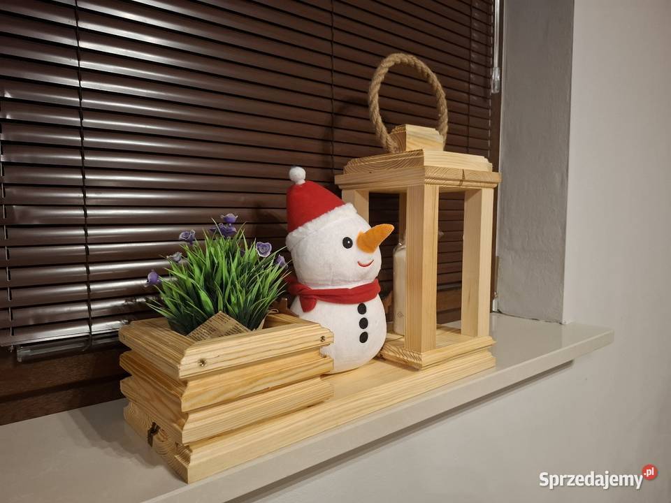 Lampiony latarenki z drewna ozdoby mazowieckie Sobolew