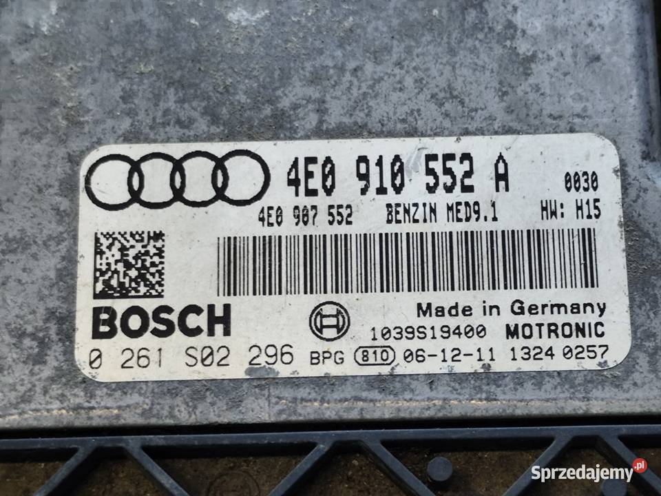 Audi A8 D3 S8 52 Fsi Komputer Silnika Sterownik Rok produkcji 2004
