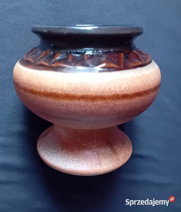 Ceramiczna częściowo szkliwiona osłonka doniczki Koźminek