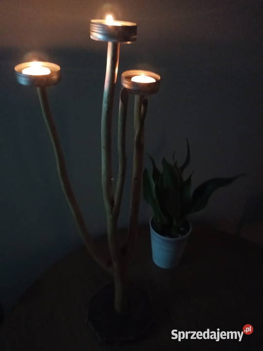 Świecznik drewniany Leżajsk sprzedam
