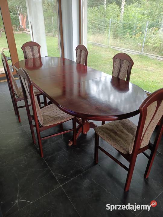 Komplet stół rozkładany 170 x 250 plus 6 krzeseł Łódź
