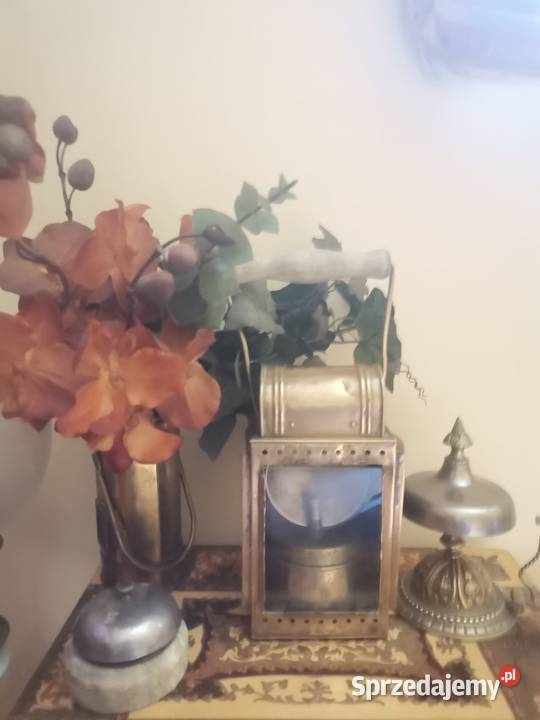 Stara lampa kolejowa na karbid z lat 30 tych Antykwariat Kraków