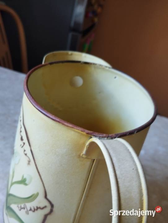 Komplet metalowych dzbanków konewek Doniczki i osłonki śląskie Częstochowa