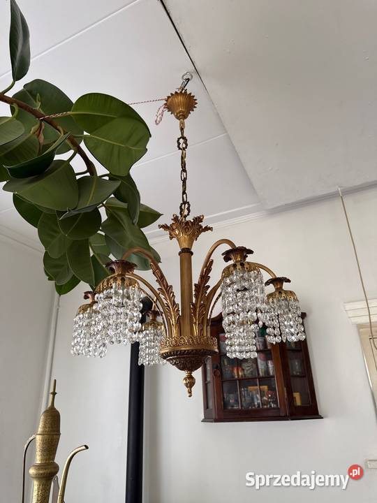 Solidny mosiężny żyrandol lampa Długopole Dolne sprzedam
