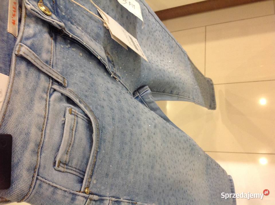Spodnie Rurki Jeans Damskie M Sara 2728 Mieniące Nowa Sól