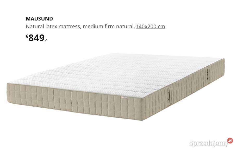 Materac Mausund Ikea Naturalny Lateks 140x200 Warszawa
