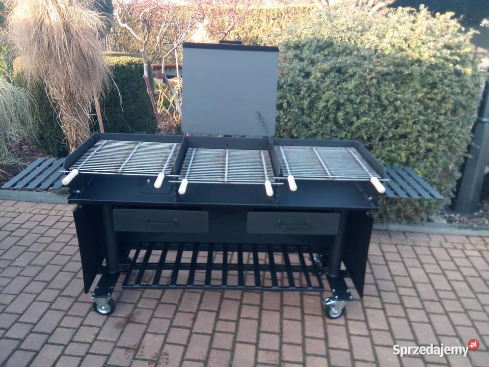 Gastronomiczny grill TRÓJKOMOROWY blacha 5 mm z Biznes i Przemysł Damasławek