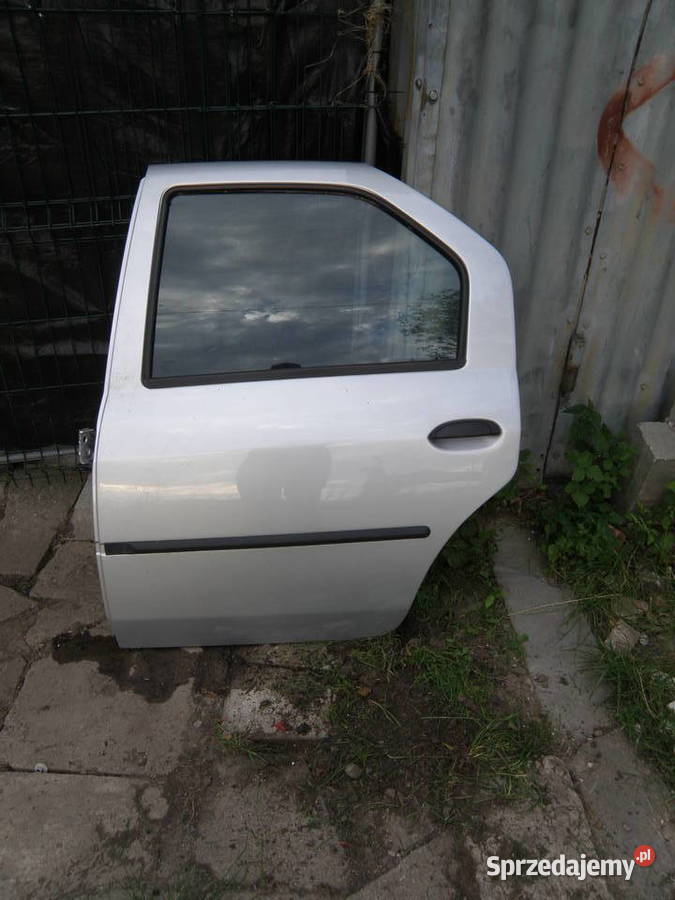 Drzwi tylne lewe srebrne Dacia Logan I sedan 04 Kraków sprzedam