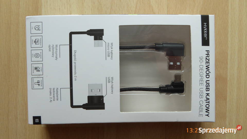 Nowy przewód Baseus USB microUSB dwumetrowy