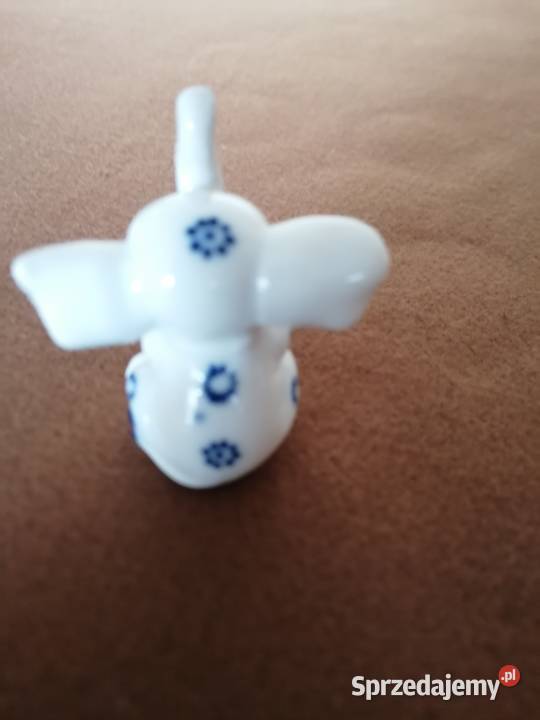 Porcelanowy słonik z złotymi zdobieniamiFigurka Łódź
