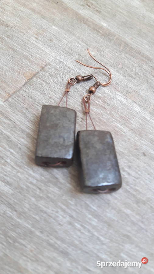 Kolczyki ceramiczne ręcznie wykonane z gliny sprzedam