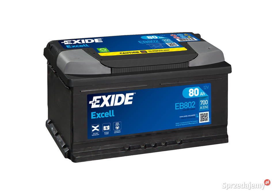 Akumulator Exide Excell 80Ah 700A EB802 EN PRAWY osobowe Lubin sprzedam