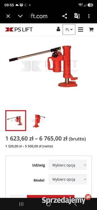 Podnośnik hydrauliczny słupkowy 10T Szczawinek sprzedam
