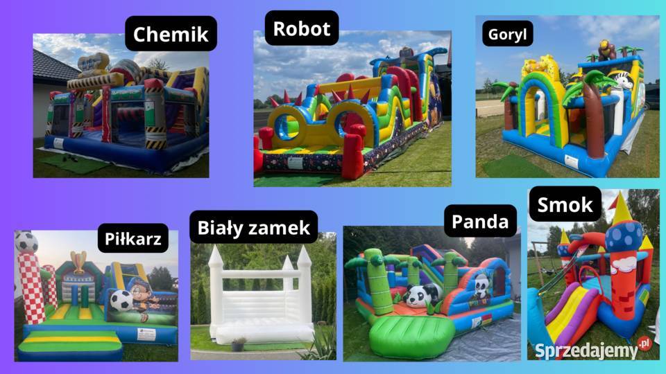 Wynajmę dmuchańce kolorowe białe duże małe Białystok