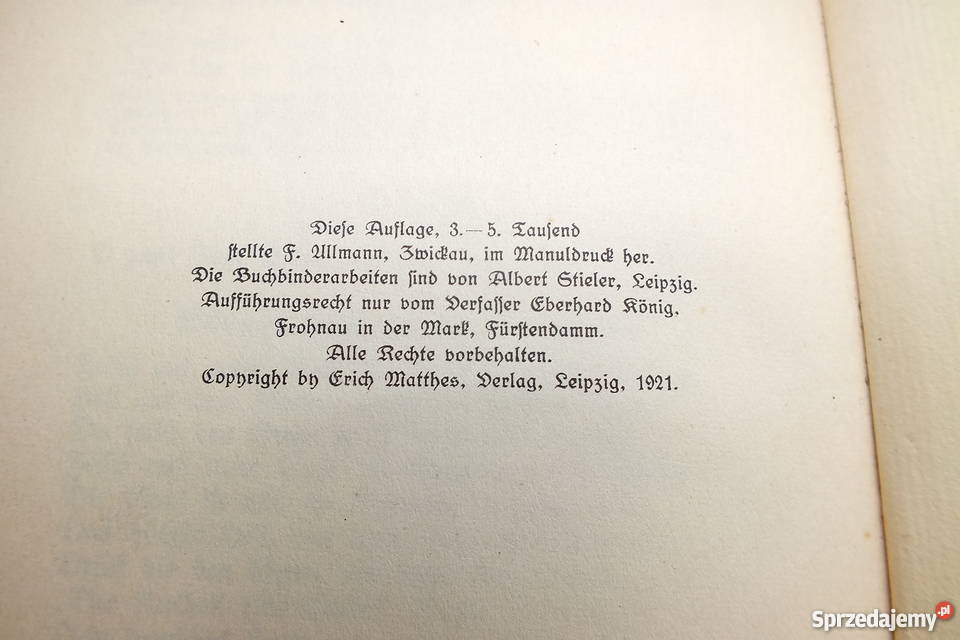 Stara niemiecka powieść Stein z 1925 roku lubuskie Żary