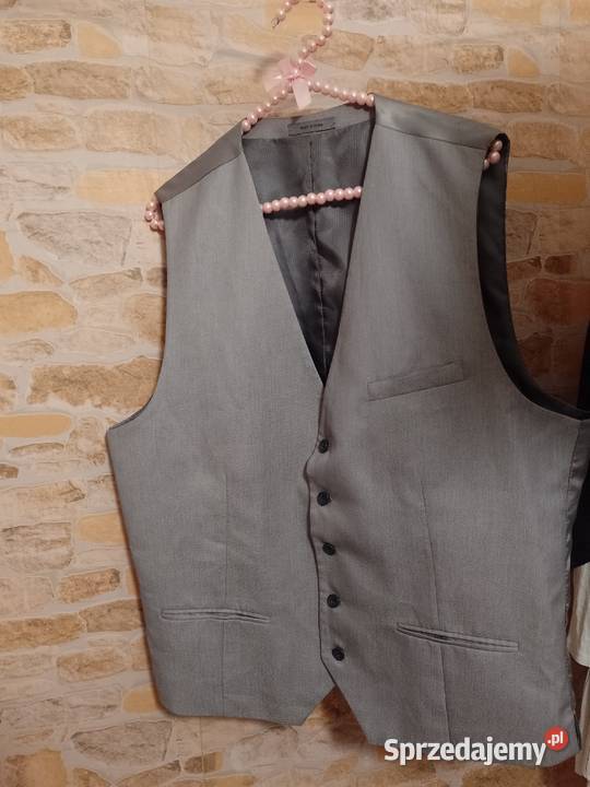 XL Cedar Wood State Szara kamizelka garniturowa Kraków