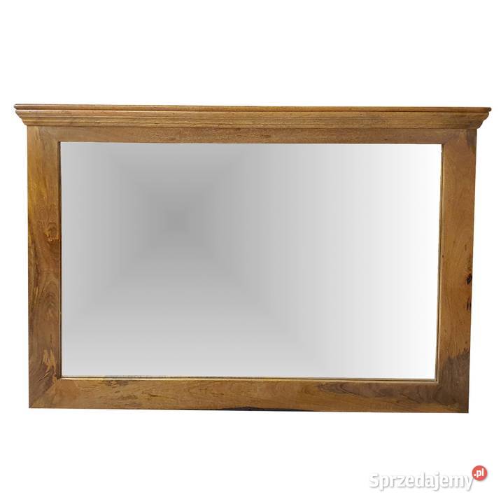 Drewniane lustro z gzymsem 150x100