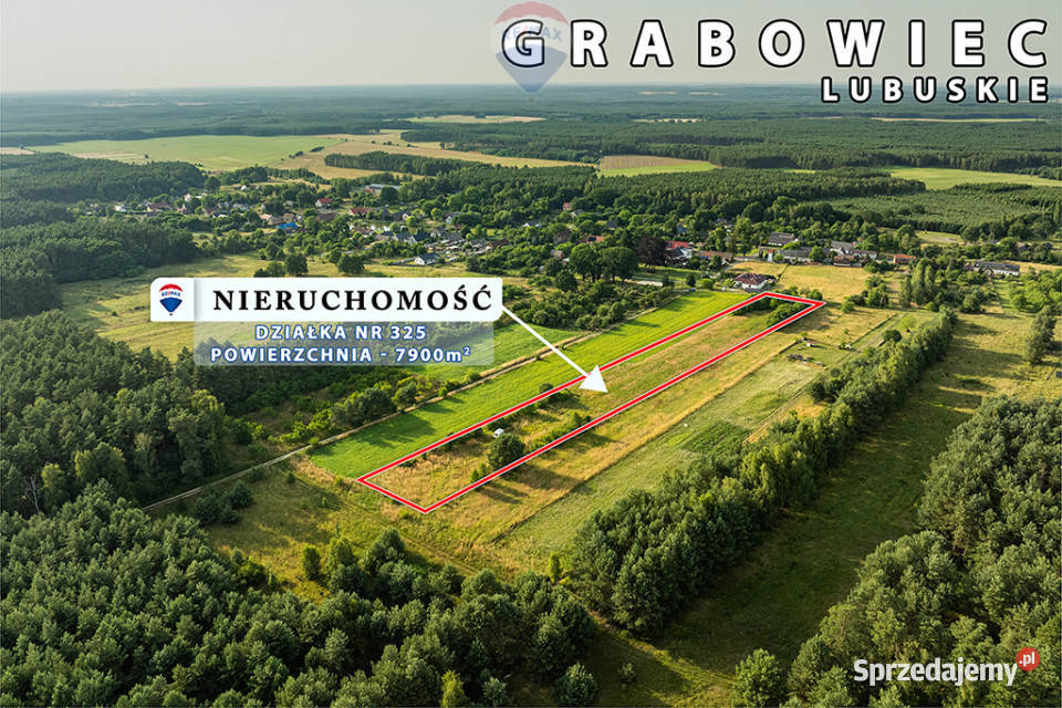Na sprzedaż działka rolna 7900 m2 pod lasem Grabowiec sprzedam