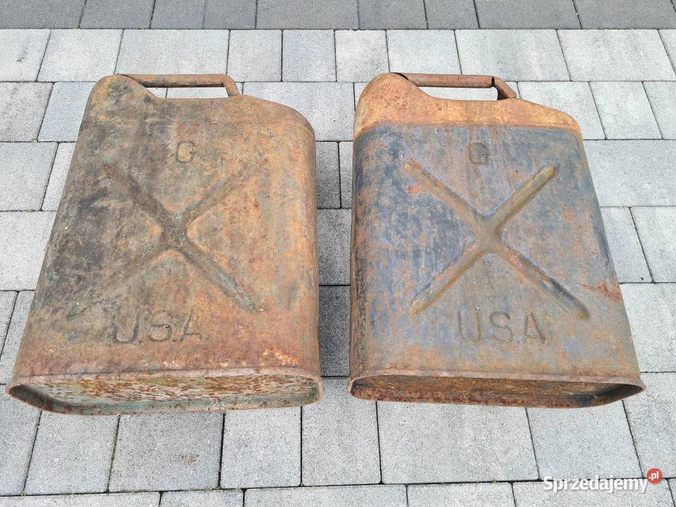 Kanistry USA 1943 Jeep Dodge Harley śląskie Mszana