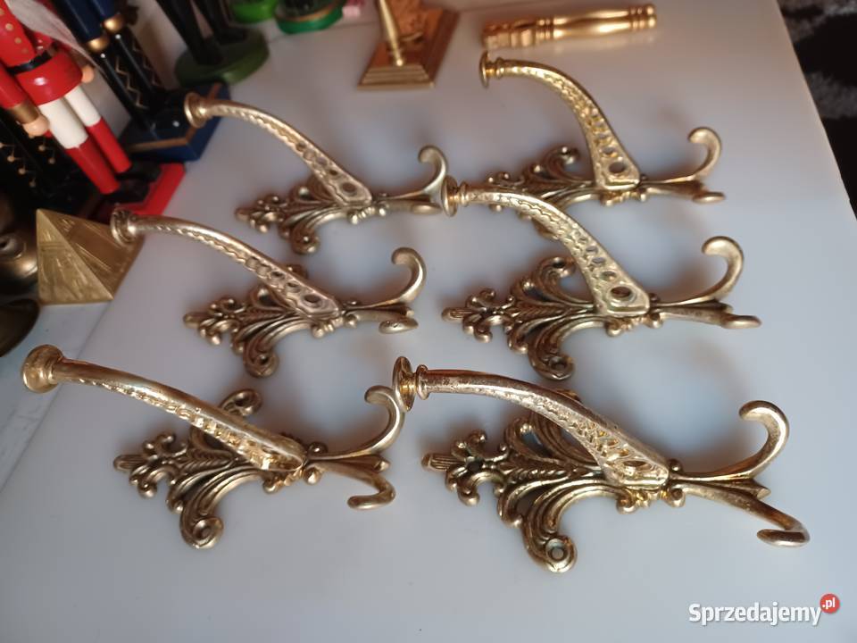 Piękny duży wieszak mosiężny Mosiądz wielkopolskie Poznań