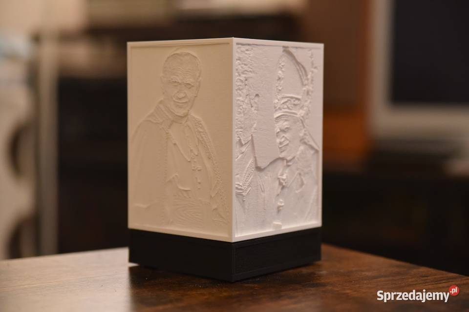 Lampka litofanowa z papieżem Janem Pawłem II Kępa Kiełpińska