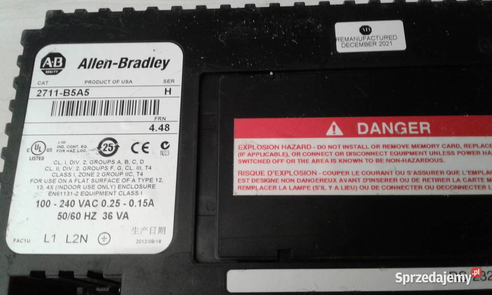 Allen Bradley PanelView 550 2711B5A5 warmińsko-mazurskie Olsztyn